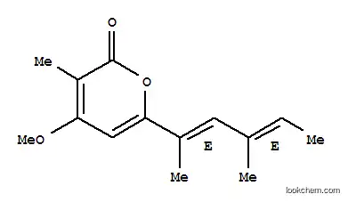 Molecular Structure of 144938-31-8 (2H-Pyran-2-one,6-[(1E,3E)-1,3-dimethyl-1,3-pentadien-1-yl]-4-methoxy-3-methyl-)