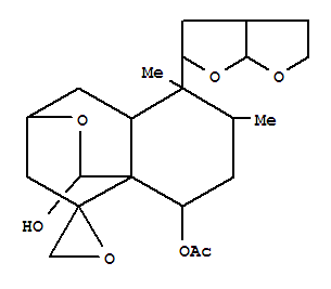 145040-51-3,Spiro[3H-3,8a-ethano-1H-2-benzopyran-9,2'-oxirane]-1,8-diol,5-[(2S,3aS,6aS)-hexahydrofuro[2,3-b]furan-2-yl]hexahydro-5,6-dimethyl-,8-acetate, (1S,2'R,3R,4aR,5S,6R,8S,8aS)- (9CI),Caryoptinol,O18-deacetyl-3-deoxy-2,18-epoxy-14,15-dihydro-, (2a,18R)-; (-)-Scutecolumnin C; Scutecolumnin C;Spiro[3H-3,8a-ethano-1H-2-benzopyran-9,2'-oxirane]-1,8-diol,5-(hexahydrofuro[2,3-b]furan-2-yl)hexahydro-5,6-dimethyl-, 1-acetate, [1S-[1a,3a,4aa,5a(2R*,3aR*,6aR*),6b,8b,8aa,9S*]]-