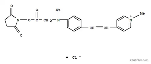 Molecular Structure of 145128-12-7 (N-ethyl-N-(4-(2-(4-(1-methylpyridino))ethenyl)phenyl)glycine N-hydroxysuccinimide ester)