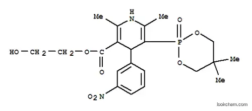 3-Pyridinecarboxylic acid, 1,4-dihydro-2,6-dimethyl-5-(5,5-dimethyl-1,3,2-dioxaphosphorinan-2-yl)-4-(3-nitrophenyl)-, 2-hydroxyethyl ester, P-oxide
