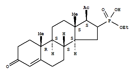 Phosphonic acid,(3,20-dioxopregn-4-en-16-yl)-, monoethyl ester (8CI) cas  14527-82-3