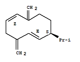 Molecular Structure of 145382-69-0 (1,5-Cyclodecadiene,3,7-bis(methylene)-10-(1-methylethyl)-, (1E,5Z,10S)-)