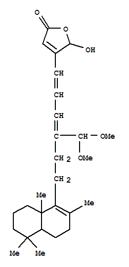 145398-60-3,2(5H)-Furanone,4-[4-(dimethoxymethyl)-6-(3,4,4a,5,6,7,8,8a-octahydro-2,5,5,8a-tetramethyl-1-naphthalenyl)-1,3-hexadienyl]-5-hydroxy-(9CI),Luffarin D