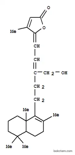 Molecular Structure of 145398-66-9 (2(5H)-Furanone,5-[(2E)-3-(hydroxymethyl)-5-[(4aS,8aS)-3,4,4a,5,6,7,8,8a-octahydro-2,5,5,8a-tetramethyl-1-naphthalenyl]-2-pentenylidene]-4-methyl-,(5Z)- (9CI))