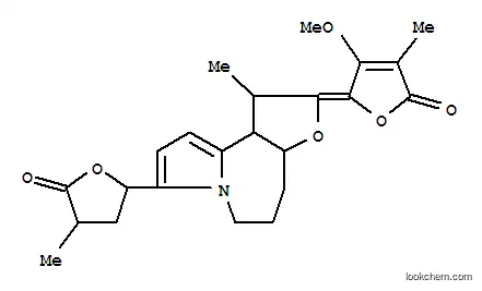 Molecular Structure of 145701-15-1 (2(3H)-Furanone,5-[(1S,2Z,3aR,10bR)-1,3a,4,5,6,10b-hexahydro-2-(3-methoxy-4-methyl-5-oxo-2(5H)-furanylidene)-1-methyl-2H-furo[3,2-c]pyrrolo[1,2-a]azepin-8-yl]dihydro-3-methyl-,(3S,5S)-)