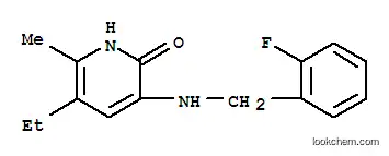 Molecular Structure of 145901-83-3 (5-ethyl-3-[(2-fluorobenzyl)amino]-6-methylpyridin-2(1H)-one)