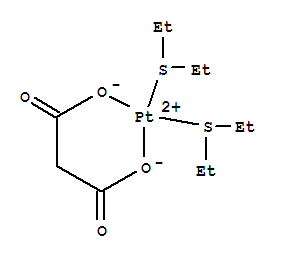 145956-56-5,Platinum,[propanedioato(2-)-O,O']bis[1,1'-thiobis[ethane]]-, (SP-4-2)- (9CI),