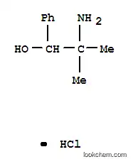 Molecular Structure of 14611-66-6 (1-hydroxy-2-methyl-1-phenylpropan-2-aminium chloride)