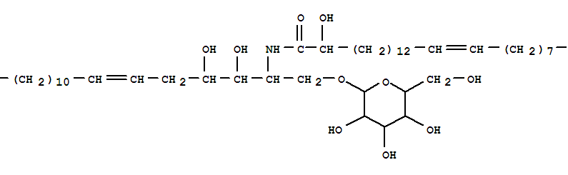 Molecular Structure of 146396-36-3 (15-Tetracosenamide,N-[(1S,2S,3R,5E)-1-[(b-D-galactopyranosyloxy)methyl]-2,3-dihydroxy-5-heptadecenyl]-2-hydroxy-,(2R,15Z)- (9CI))