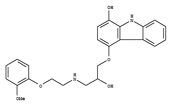9H-Carbazol-1-ol,4-[2-hydroxy-3-[[2-(2-methoxyphenoxy)ethyl]amino]propoxy]-