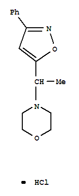 14716-63-3,4-[1-(3-phenyl-1,2-oxazol-5-yl)ethyl]morpholin-4-ium chloride,Morpholine,4-[1-(3-phenyl-5-isoxazolyl)ethyl]-, monohydrochloride (8CI)