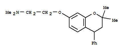 Molecular Structure of 147241-81-4 (Ethanamine,2-[(3,4-dihydro-2,2-dimethyl-4-phenyl-2H-1-benzopyran-7-yl)oxy]-N,N-dimethyl-)