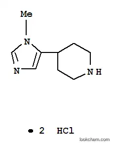 Molecular Structure of 147960-50-7 (4-(1-Methyl-1H-imidazol-5-yl)piperidine dihydrochloride)