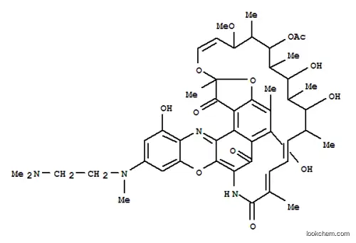 Molecular Structure of 148235-93-2 ((2S,16Z,18E,20S,21S,22R,23R,24R,25S,26R,27S,28E)-10-{[2-(dimethylamino)ethyl](methyl)amino}-5,12,21,23-tetrahydroxy-27-methoxy-2,4,16,20,22,24,26-heptamethyl-1,6,15-trioxo-1,2-dihydro-6H,13H-2,7-(epoxypentadeca[1,11,13]trienoazeno)[1]benzofuro[4,5-a]pheno)