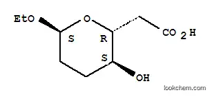 Molecular Structure of 148379-84-4 (2H-Pyran-2-aceticacid,6-ethoxytetrahydro-3-hydroxy-,[2R-(2alpha,3bta,6bta)]-(9CI))