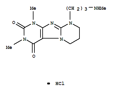 148711-91-5,1,3-dimethyl-9-[3-(methylamino)propyl]-6,7,8,9-tetrahydropyrimido[2,1-f]purine-2,4(1H,3H)-dione hydrochloride,