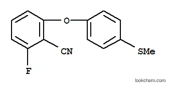 Molecular Structure of 148901-52-4 (2-FLUORO-6-[4-(METHYLTHIO)PHENOXY]BENZONITRILE)