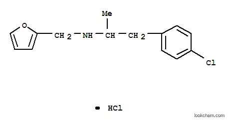 Molecular Structure of 14898-09-0 (1-(4-chlorophenyl)-N-(furan-2-ylmethyl)propan-2-aminium chloride)