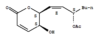 149155-56-6,2H-Pyran-2-one,6-[(1Z,3S)-3-(acetyloxy)-1-hepten-1-yl]-5,6-dihydro-5-hydroxy-, (5S,6S)-,2H-Pyran-2-one,6-[(1Z,3S)-3-(acetyloxy)-1-heptenyl]-5,6-dihydro-5-hydroxy-, (5S,6S)- (9CI);2H-Pyran-2-one, 6-[3-(acetyloxy)-1-heptenyl]-5,6-dihydro-5-hydroxy-, [5S-[5a,6a(1Z,3R*)]]-; Pectinolide C
