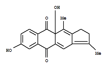 Molecular Structure of 149471-09-0 (1H-Cyclopent[b]anthracene-5,10-dione,2,10a-dihydro-7,10a-dihydroxy-3,11-dimethyl- (9CI))