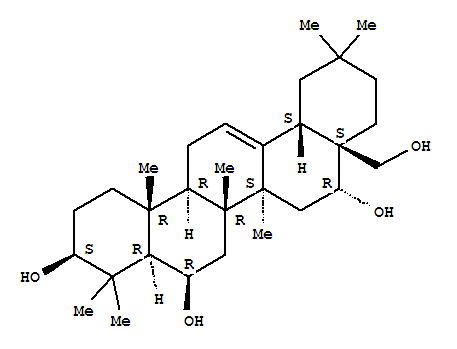 Molecular Structure of 149471-15-8 (Olean-12-ene-3,6,16,28-tetrol,(3b,6b,16a)- (9CI))