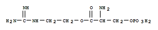 Molecular Structure of 14960-19-1 (Serine,2-[(aminoiminomethyl)amino]ethyl hydrogen phosphate (9CI))