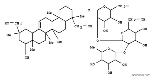 Molecular Structure of 149691-29-2 (b-D-Glucopyranosiduronic acid, (3b,4b,20a,22b)-22,23,29-trihydroxyolean-12-en-3-ylO-6-deoxy-a-L-mannopyranosyl-(1®2)-O-b-D-galactopyranosyl-(1®2)-)