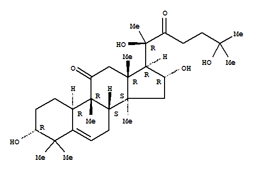 Molecular Structure of 149725-30-4 (19-Norlanost-5-ene-11,22-dione,3,16,20,25-tetrahydroxy-9-methyl-, (3a,9b,10a,16a)- (9CI))