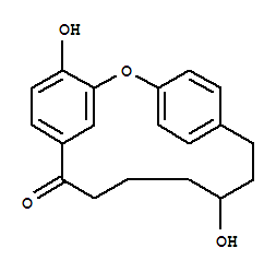 Molecular Structure of 150107-12-3 (2-Oxatricyclo[13.2.2.13,7]eicosa-3,5,7(20),15,17,18-hexaen-8-one,4,12-dihydroxy- (9CI))