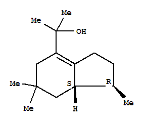 Molecular Structure of 150132-95-9 (1H-Indene-4-methanol,2,3,5,6,7,7a-hexahydro-a,a,1,6,6-pentamethyl-, (1R,7aS)-)