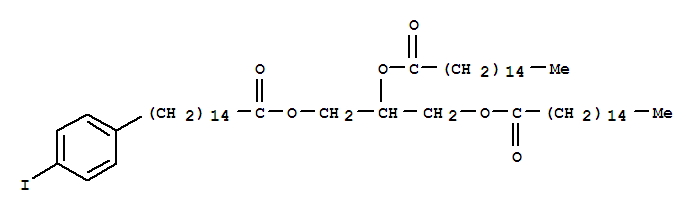 150518-91-5,1,2-dipalmitoyl-3-(15-(4-iodophenyl)pentadecanoyl)-rac-glycerol,Benzenepentadecanoicacid, 4-iodo-, 2,3-bis[(1-oxohexadecyl)oxy]propyl ester, (?à)-