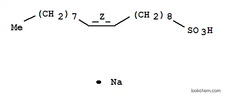 Molecular Structure of 15075-85-1 (sodium (Z)-octadec-9-ene-1-sulphonate)