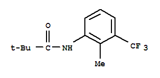 Molecular Structure of 150783-50-9 (Propanamide,2,2-dimethyl-N-[2-methyl-3-(trifluoromethyl)phenyl]-)