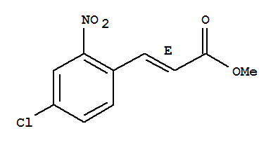 Molecular Structure of 150869-41-3 (2-Propenoic acid,3-(4-chloro-2-nitrophenyl)-, methyl ester, (2E)-)
