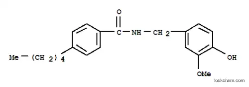 Molecular Structure of 150988-82-2 (N-(4-hydroxy-3-methoxybenzyl)-4-pentylbenzamide)