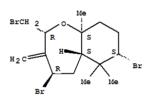 Molecular Structure of 150998-90-6 (1-Benzoxepin,4,7-dibromo-2-(bromomethyl)decahydro-6,6,9a-trimethyl-3-methylene-,(2R,4R,5aS,7S,9aS)-)