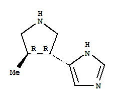 Molecular Structure of 151093-98-0 (1H-Imidazole,5-[(3R,4R)-4-methyl-3-pyrrolidinyl]-)