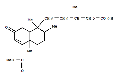 Molecular Structure of 151200-95-2 (1-Naphthalenepentanoicacid, 1,2,3,4,4a,7,8,8a-octahydro-5-(methoxycarbonyl)-b,1,2,4a-tetramethyl-7-oxo- (9CI))