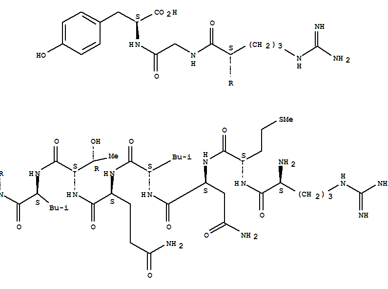 Molecular Structure of 151204-04-5 (L-Tyrosine,L-arginyl-L-methionyl-L-asparaginyl-L-leucyl-L-glutaminyl-L-threonyl-L-leucyl-L-arginylglycyl-(9CI))