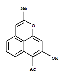 Molecular Structure of 151363-05-2 (Ethanone,1-(8-hydroxy-2-methylnaphtho[1,8-bc]pyran-7-yl)-)