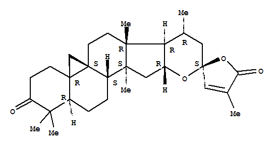Molecular Structure of 151368-43-3 (9,19-Cyclolanost-24-en-26-oicacid, 16,23-epoxy-23-hydroxy-3-oxo-, g-lactone, (16a,23S)- (9CI))