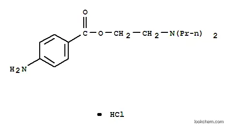 Molecular Structure of 15154-36-6 (N-{2-[(4-aminobenzoyl)oxy]ethyl}-N-propylpropan-1-aminium chloride)