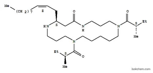 Molecular Structure of 151756-67-1 (1,5,9,13-Tetraazacyclooctadecan-6-one,1,13-bis[(2S)-2-methyl-1-oxobutyl]-8-(2Z)-2-undecen-1-yl-, (8S)-)