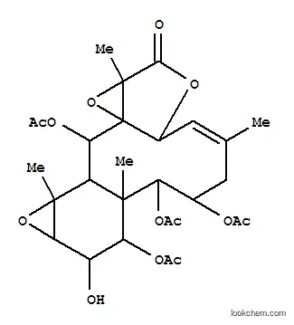 Molecular Structure of 152339-99-6 (6H-Oxireno[c]oxireno[5',6']benzo[1',2':4,5]cyclodeca[1,2-b]furan-1(12aH)-one,6,7,8,11-tetrakis(acetyloxy)-2a,5,7,7a,8,9,9a,10a,10b,11-decahydro-9-hydroxy-4,7a,10a,12a-tetramethyl-,(2aS,3Z,6S,7R,7aS,8R,9S,9aS,10aR,10bS,11S,11aS,12aR)- (9CI))