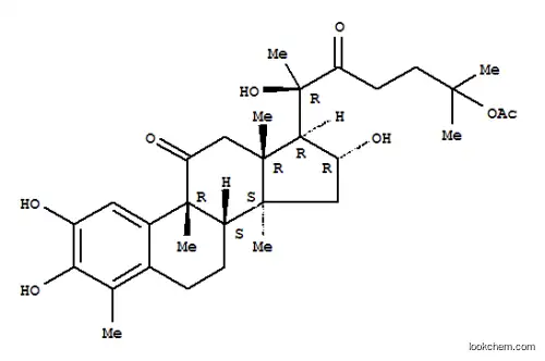 Molecular Structure of 152340-09-5 (19-Norcholesta-1,3,5(10)-triene-11,22-dione,25-(acetyloxy)-2,3,16,20-tetrahydroxy-4,9,14-trimethyl-, (9b,16a)- (9CI))