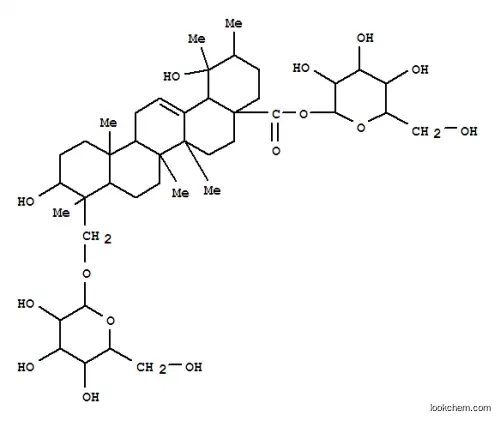 Molecular Structure of 152340-52-8 (Urs-12-en-28-oic acid,23-(b-D-glucopyranosyloxy)-3,19-dihydroxy-,b-D-glucopyranosyl ester, (3b,4a)- (9CI))