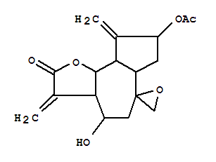 Molecular Structure of 152340-64-2 (Spiro[azuleno[4,5-b]furan-6(2H),2'-oxiran]-2-one,8-(acetyloxy)decahydro-4-hydroxy-3,9-bis(methylene)-,(2'S,3aR,4S,6aR,8S,9aR,9bR)- (9CI))