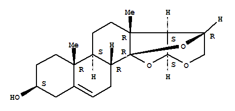 152340-72-2,1H-7,10a-Epoxyfuro[2,3-b]phenanthro[2,1-d]furan-2-ol,2,3,4,4a,4b,5,6,6a,6b,7,8,9a,10b,11-tetradecahydro-4a,6a-dimethyl-,(2S,4aR,4bS,6aR,6bS,7R,9aS,10aR,10bR)- (9CI),15-Oxapregn-5-en-3-ol,14,20:16,21-diepoxy-, (3b,14b,16b,20R)-;1H-7,10a-Epoxyfuro[2,3-b]phenanthro[2,1-d]furan-2-ol,2,3,4,4a,4b,5,6,6a,6b,7,8,9a,10b,11-tetradecahydro-4a,6a-dimethyl-, [2S-(2a,4aa,4bb,6aa,6bb,7a,9ab,10aa,10ba)]-; Illustrol