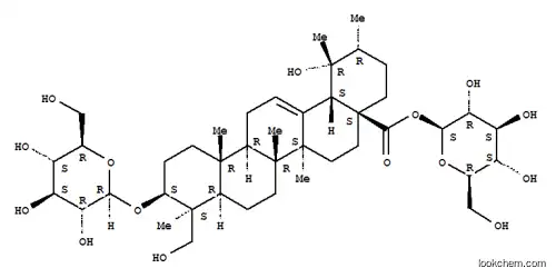 Molecular Structure of 152350-16-8 (Urs-12-en-28-oic acid,3-(b-D-glucopyranosyloxy)-19,23-dihydroxy-,b-D-glucopyranosyl ester, (3b,4b)- (9CI))