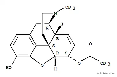 Molecular Structure of 152477-90-2 (6-ACETYLMORPHINE-D6)